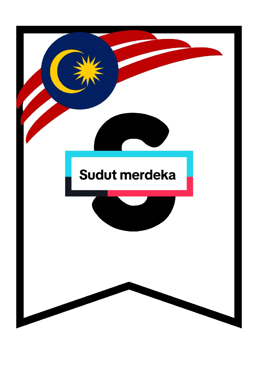 Print atas kertas Kuning / Biru / Putih . Versi  jimat ink 🤭 Nanti kita tengok hasil lepas gantung kat board  #hiasanmerdeka #malaysiamerdeka #merdeka2024 