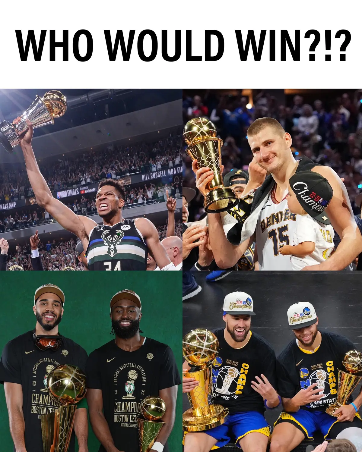 If you had to pick, who would win in a 4 team playoff? #bball #ballislife 