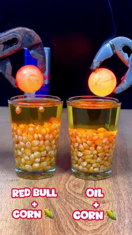 1000°C RHCB vs RedBull +Corn vs Oil + Corn😱#donebyprofessionals #dontattemptathome #satisfying #asmrsounds #experiment #science #rhcb #corn #redbull #usatiktok