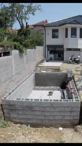 Build DIY swimming pool🌊 #swimmingpool  #DIY #homemade #bazen 