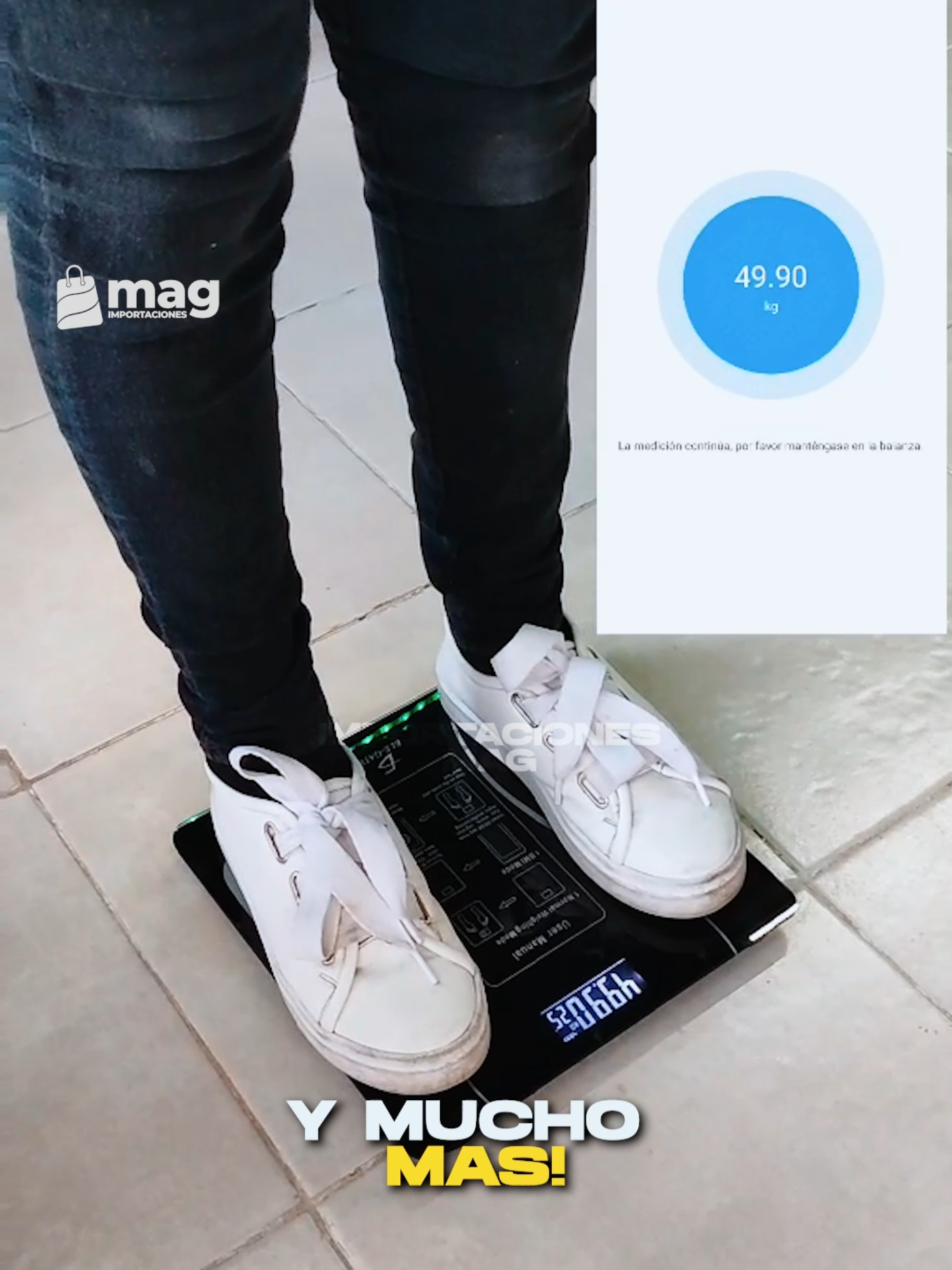 ¡Tu aliado perfecto para un estilo de vida saludable! ⚖️🍏 La balanza inteligente te permite llevar un control preciso de tu peso y otros indicadores clave. ¡Mejora tu salud con cada medición! #SmartHealth #BalanzaDigital