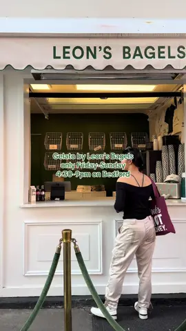 @LEON’S BAGELS NYC and the gelato is only for the weekends! 🍨🍦🥯#williamsburg #brooklyn #gelato #icecream #popup #hiddengems #nycfood #nyc #dessert #Foodie #foodtiktoks #creatorsearchinsights 