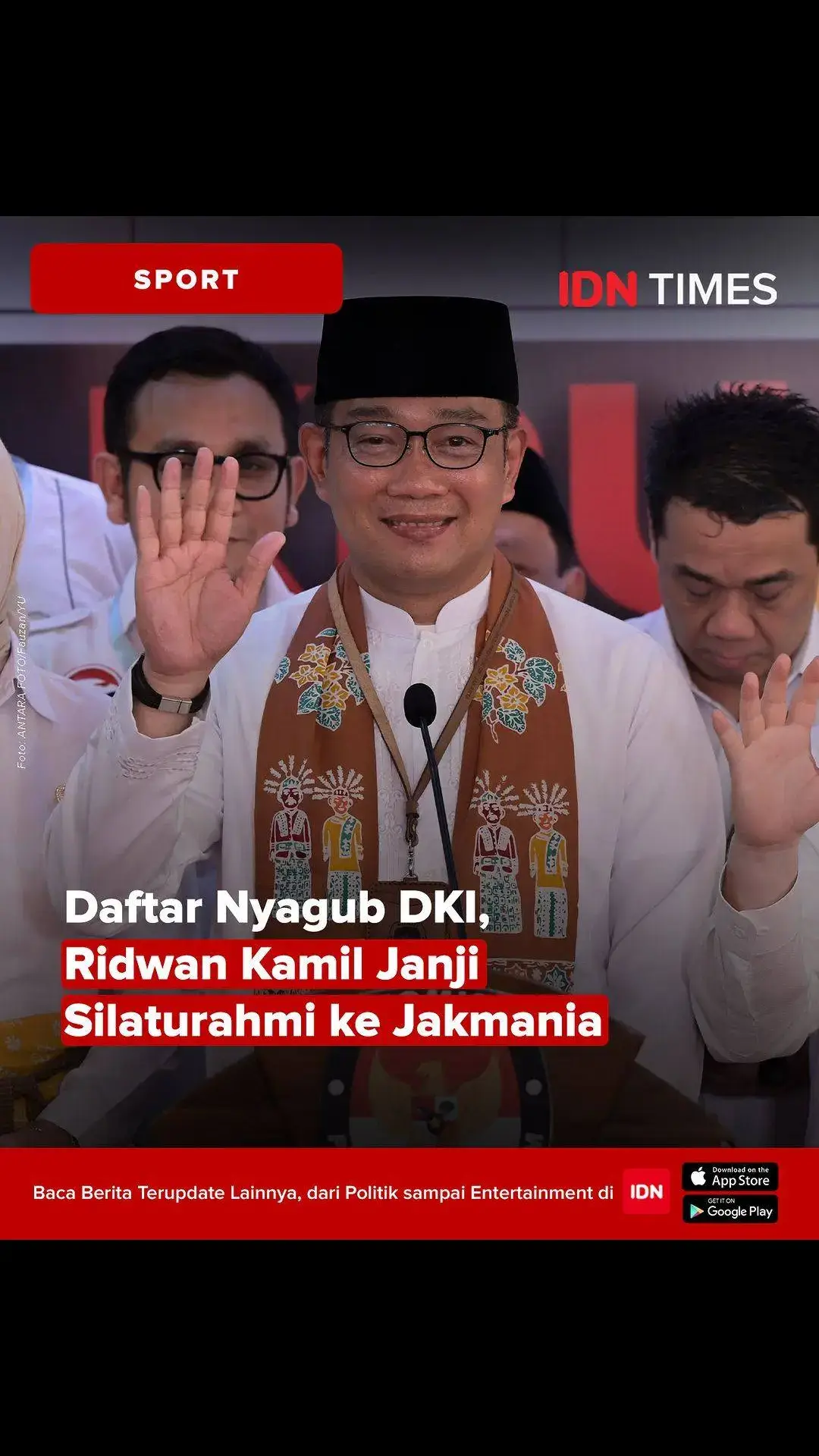 Bakal calon Gubernur Jakarta Ridwan Kamil (RK) mengaku akan segera bersilaturahmi dengan suporter Persija, The Jakmania. Mantan Gubernur Jawa Barat itu menegaskan, akan menyambangi semua lapisan warga Jakarta. 