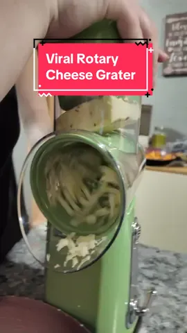 Seriously every kitchen needs this rotary grater in it! The amount of things that this grater has made easier for me l'm telling you... It will be your new kitchen gadget, I promise! #rotarygrater #cheesegrater #viralkitchengadgets #TikTokShop #tiktokfinds #shreddedcheese #cheese #shredder 