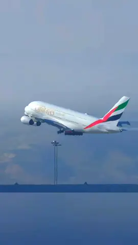 Emirates A380 Takes to the Skies! ✈️🌟 #Emirates #A380 #Takeoff #Aircraft #AviationLovers #TravelGoals #SkyHigh #FlightExperience #AviationPhotography #TravelVibes #ExploreTheSky #AirplaneViews #WingsOfTheWorld #BeautifulDestinations #aviationlovers #JetSetters