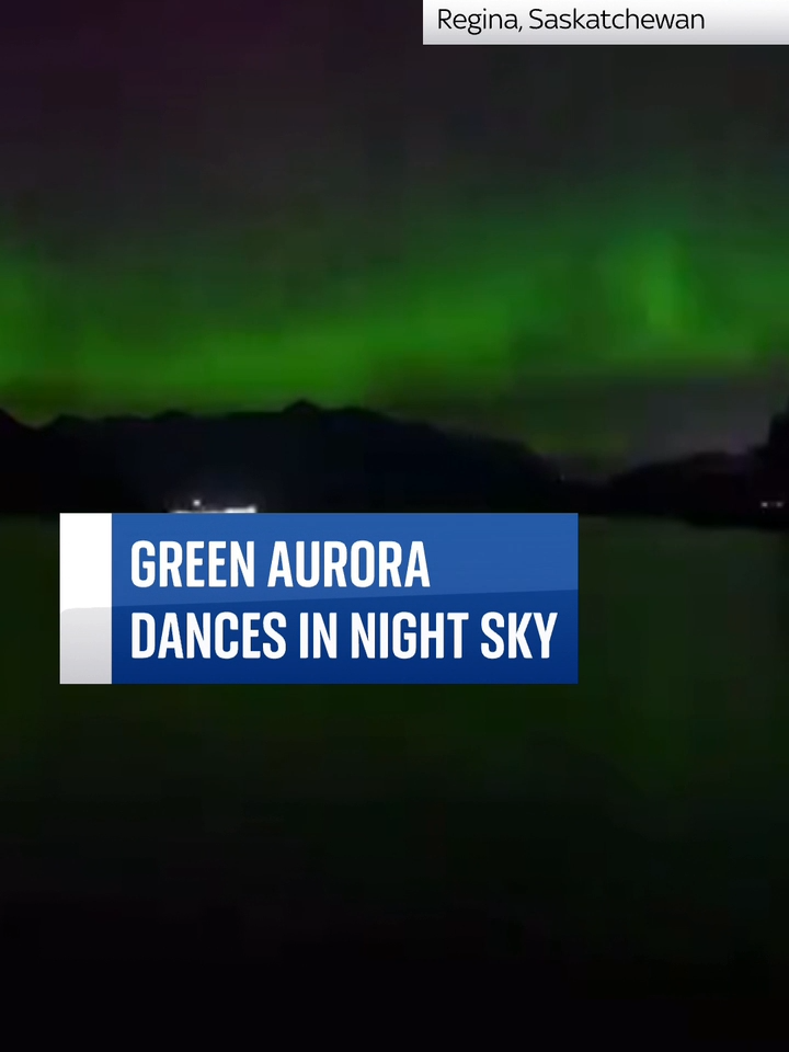 Green aurora dances in the night sky over Saskatchewan 🌃 The NOAA Space Weather Prediction Center reported that the chance of spotting the aurora was especially high over Alaska and western Canada. #Aurora #Sky #Saskatchewan #Canada