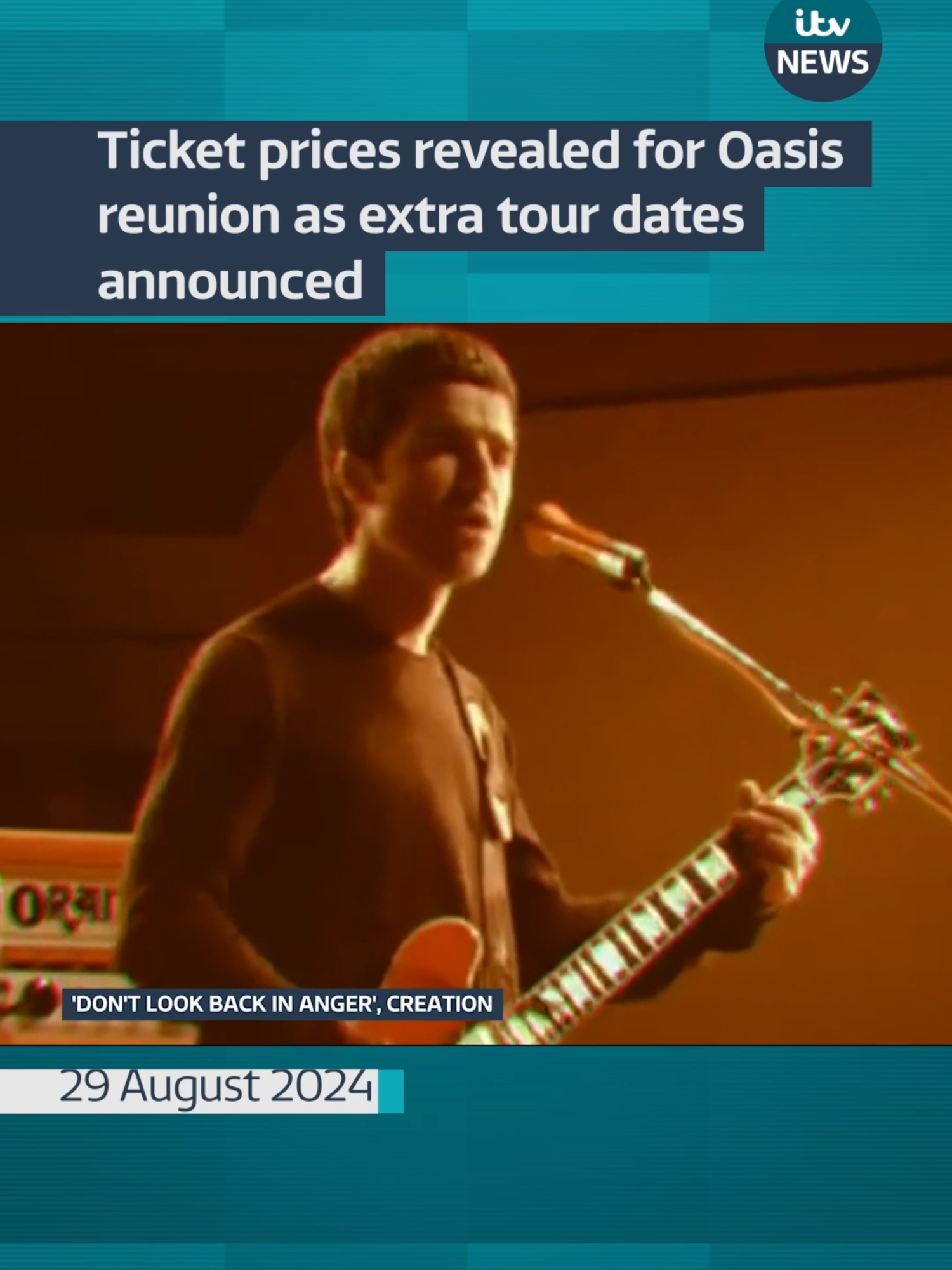 Ticket prices revealed for Oasis reunion as extra tour dates announced #itvnews