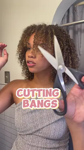 Snip snip! Did I make the right decision? #bangs #curlybangs #haircut #naturalhairtiktok #naturalhaircare #naturalhairstyles #curlycut 
