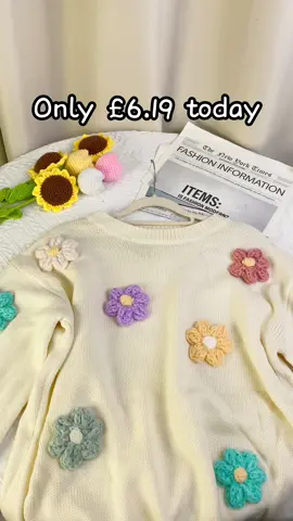 Elevate your fall and winter wardrobe with this stylish sweater featuring 3D floral appliques. Its casual drop shoulder design and long sleeves make it a cozy choice for daily wear or going out. #3DFloral #RoundNeckSweater #DropShoulder #CasualWear #Knitwear #FallFashion #WinterStyle #DailyWear #GoingOutOutfits #ForYou #FYP 