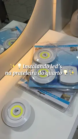 deu um tchan 💡✨ #penteadeira #penteadeirasuspensa #prateleira #led #leds #viral #foryou #foryoupage 