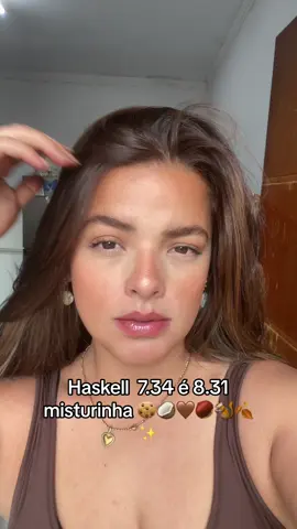 Fiz misturinha da haskell 7.34 caramelo e 8.31 loiro. 🍂🐿️🤎✨🌰#foryou #fy #viral 