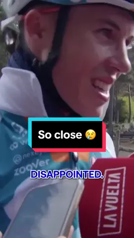 CRUSHING 😢 Max Poole speaks about coming so close to the win again on Stage 12, finishing in the top three for a second time in two days! #roadcycling #cycling #LaVuelta24