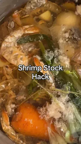 Don't even think about tossing your shrimp shells without trying this shortcut for making shrimp stock - everyone say thank you @César Ramón! #f52community