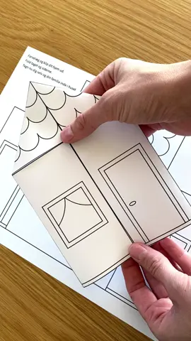 Color, cut and fold your own house. Draw you and your family inside it 🏠 #hjemmeskole #børnehaveklasse #børnehave #børnehaveaktiviteter #play #learn #printable #playandlearn #kidsactivity #familytime #easter #finemotorskills #template #scissortraining #learningthroughplay #kindergarten #preschool #homeschool #colorbook #creative #creativewithkids #template #printable #AktivitätenfürKinder #kreativekinder  #niños #niñoscreativos 