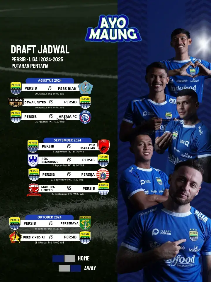 Setelah FIFA Matchday Persib siap melanjutkan laga seru dari September hingga Desember! Cek jadwal padatnya dan jangan sampai ketinggalan setiap pertandingannya. Siapkan diri untuk dukung tim kesayanganmu! #Persib #JadwalPertandingan #Sepakbola #AyoMaung 