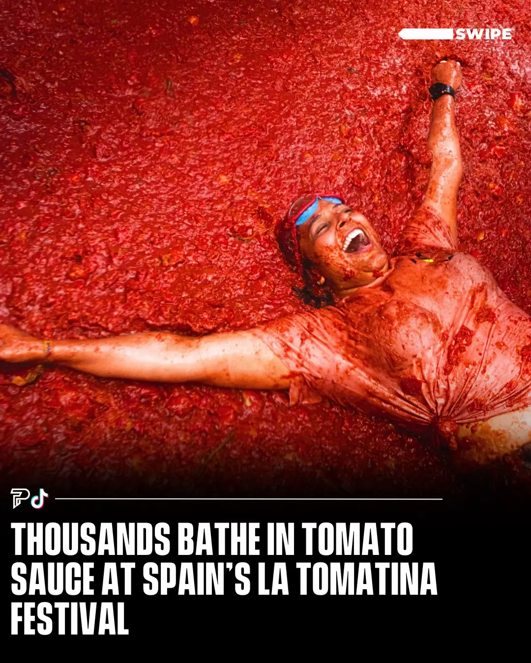 Swipe ⬅️ The annual tomato-throwing festival, La Tomatina, occurs in the village of Buñol near Valencia, Spain.  Since its inception in 1945, the event has drawn participants from across the globe. This year, attendance was limited to 22,000 people.  The tomatoes used in the festivities are not suitable for human consumption, ensuring no food is wasted. #RoadTo15Million #Pubity  (📸: @imago.images) 