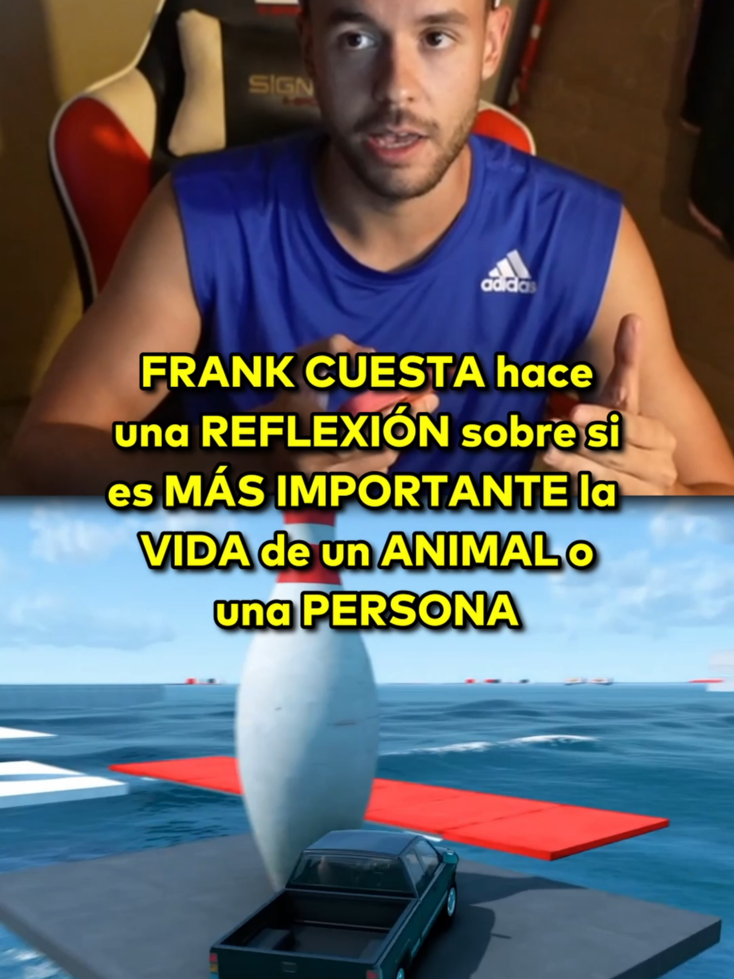 FRANK CUESTA hace una REFLEXIÓN sobre si es MÁS IMPORTANTE la VIDA de un ANIMAL o una PERSONA #thegrefg #frankcuesta #twitch #fyp #parati