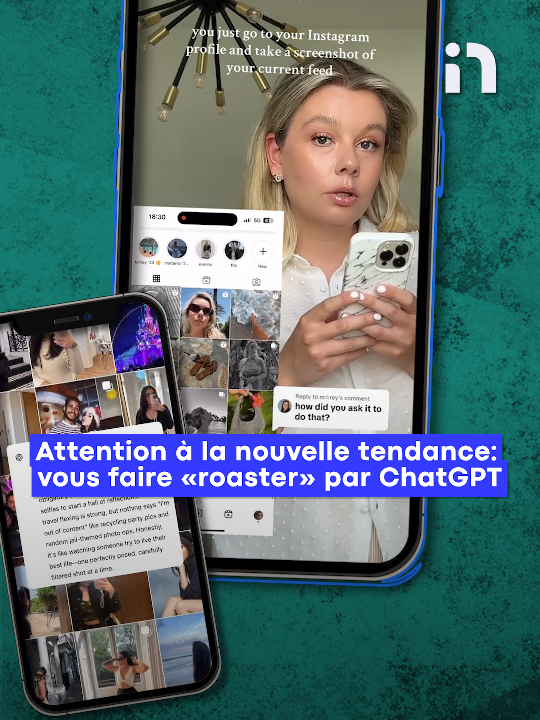 En défilant tes stories Instagram, tu as peut-être vu des gens participer à la nouvelle tendance de l’heure qui consiste à demander à un outil d'intelligence artificielle (IA), généralement ChatGPT, de se moquer de leur grille Instagram, communément appelée un «feed». L'IA rédige alors des paragraphes parfois virulents qui ne manquent pas de souligner les clichés et les travers des photos des internautes. Si ça peut sembler ludique et amusant, cette tendance soulève des questions importantes... On t'explique ça ici! ☝️🤖 #quebec #nouvelles #intelligenceartificielle #trend