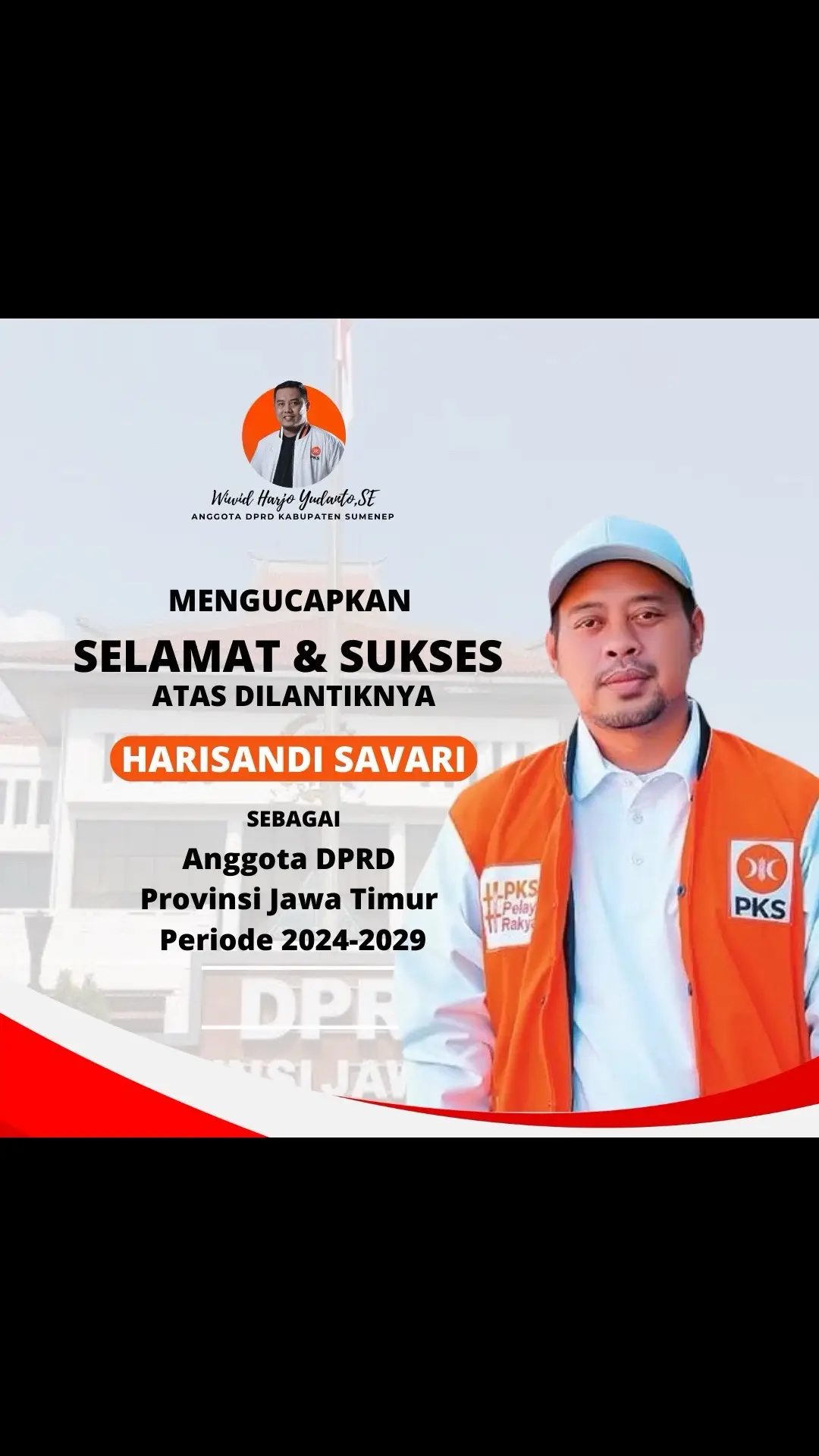 BARAKALLAHU FIIK, SELAMAT & SUKSES MAS DEWAN @Harisandi Savari #dprd #pkspembelarakyat #pelantikan 