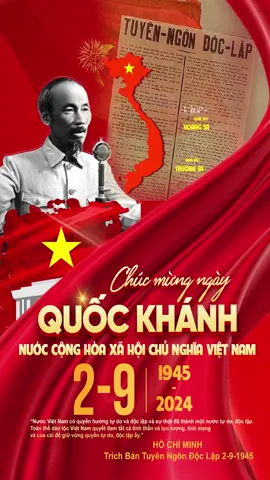 Chào Mừng ngày Quốc Khánh Việt Nam (2/9/2024) Kỷ niệm 79 năm ngày Quốc Khánh (2/9/1945) #quockhanhvietnam #quockhanh2024🇻🇳  ####