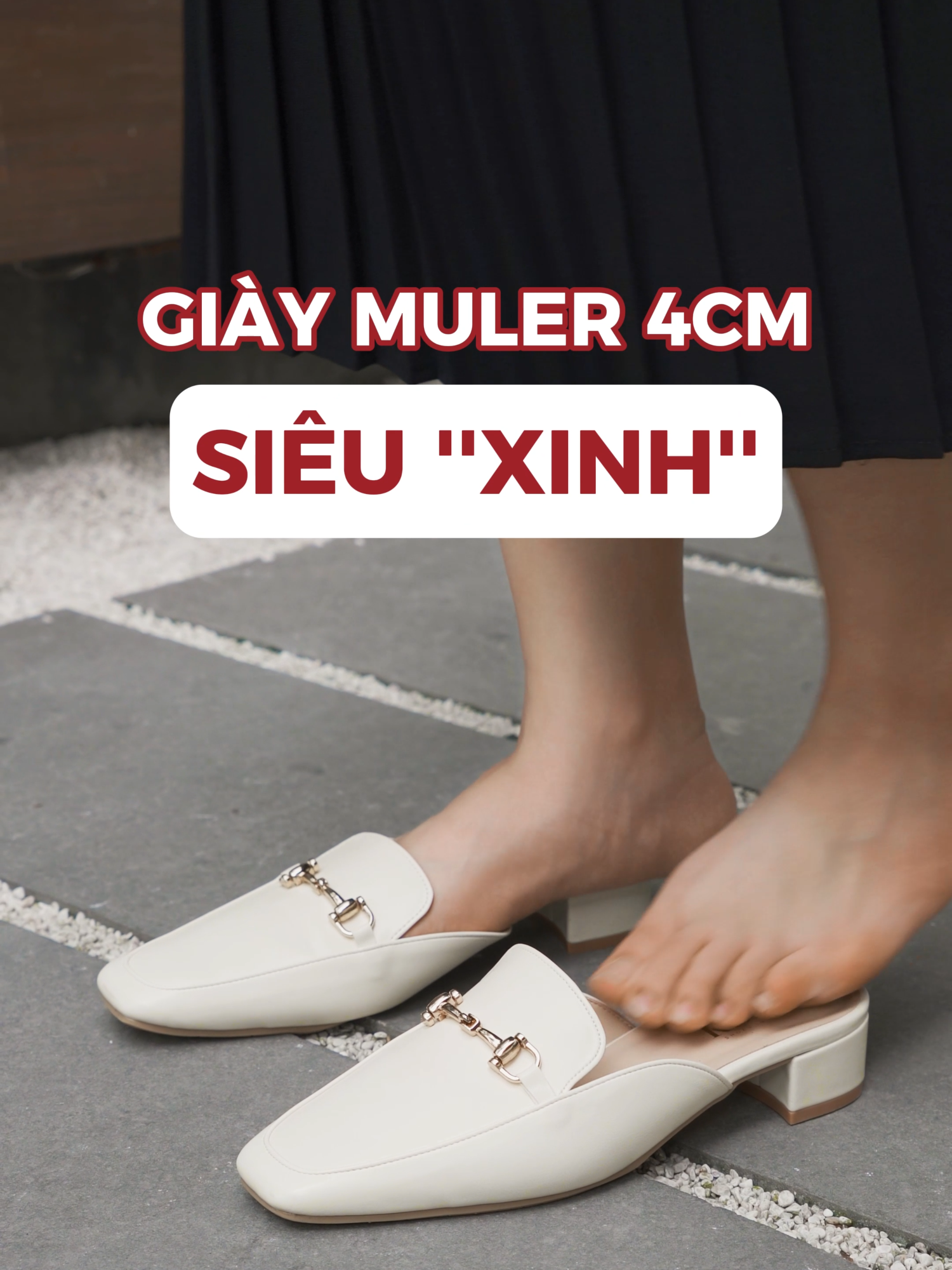 Giày Muler 4cm siêu xinh #gia #giaymuler #giayda #chibanhangnhat #Japanshopvn Giày#xuhuong #trending