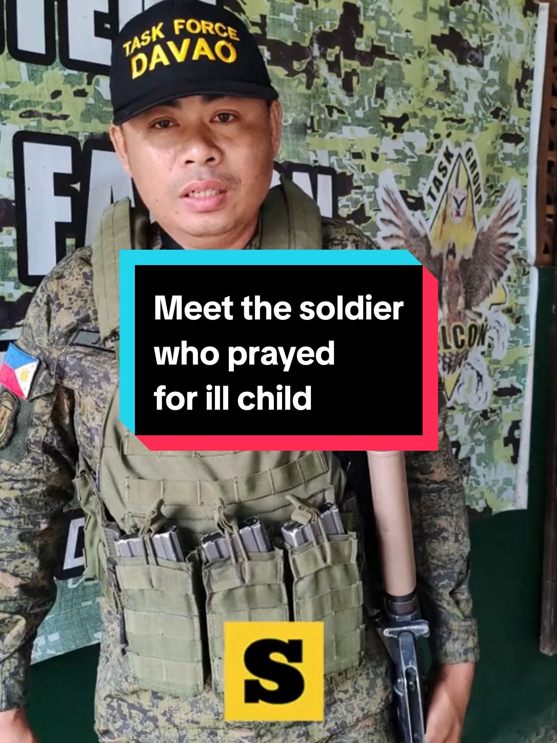 MEET THE SOLDIER WHO PRAYED FOR ILL CHILD SunStar Davao recently interviewed CAAII Joshua A. Jacobo, a Task Force #Davao soldier stationed at a #Toril , #DavaoCity #checkpoint . Jacobo gained widespread attention after a #video of him offering a heartfelt #prayer for a child on oxygen during a #bus inspection went #viral .  A former #church #pastor and #teacher , Jacobo said he was surprised that the touching moment was captured on #video . He was emotional upon learning that the child, later diagnosed with #microcephaly —a condition causing an unusually small head. Jacobo believes that the video going viral was a form of divine intervention, helping to draw attention to the child's condition and attract potential donors to support her needs. 