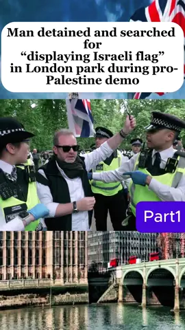 Man detained and searched for “displaying Israe flag