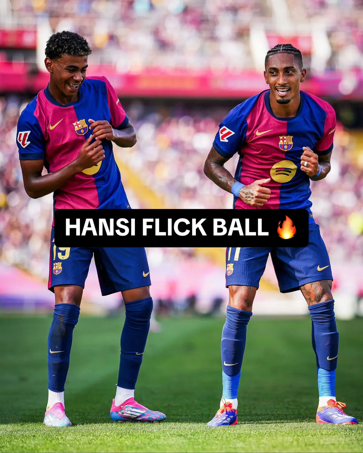 Hansi Flick has got Barça looking good 👀 #fcbarcelona #fcb #barca #hansiflick #raphinha #lamineyamal #barcelona