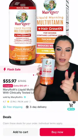 @MaryRuth's multivitamins 👌  #hairvitamins #longhair #tiktokshop #vitaminc  #greenscreen 