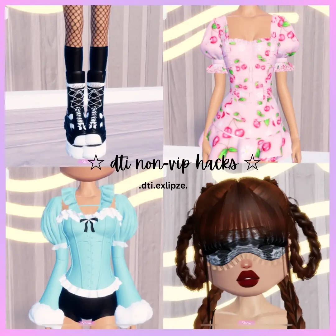 non-vip hacks !! 🎀 comment down below if you’d like more , and don’t forget to drop a follow !! so you dont miss out 🫧🎀🧚‍♀️ #dresstoimpress #fyp #dtifyp #eclipze #fypシ゚ #robloxfyp #roblox #dtihacks 