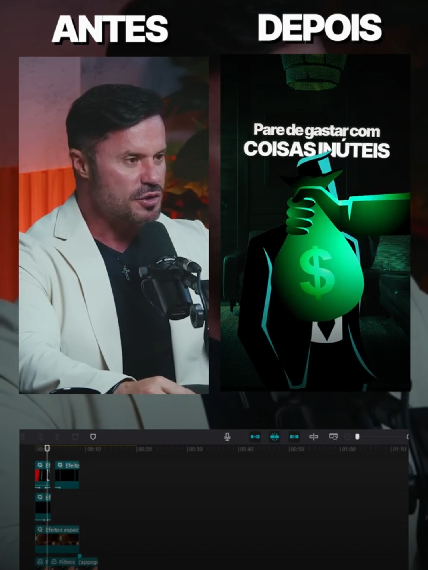 Transformando vídeos chatos em conteúdos dinâmicos, utilizando o CapCut. #ediçãodevideo #editorvideo #empresario #capcutedit
