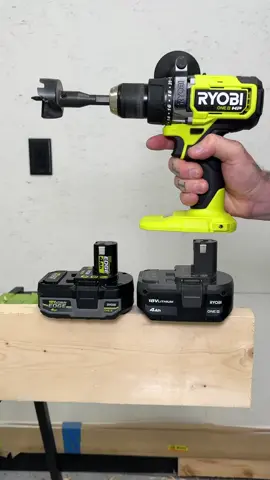 This New Ryobi High Performance Edge battery totally makes a difference for tool performance • First battery is the standard 4ah fully charged in the HP brushless drill on speed 2. You can see it keep cutting out • Then toss the Edge battery in the same drill on the same speed and it flies through without hesitation • They are using better cells and better connections to get the power to the tool more efficiently. • This will make for more power and a longer runtime because the batteries don’t heat up as much. The lifetime of the battery will be longer as well. @RYOBI Tools USA  . . . #tools #construction #ryobitools #ryobipartner #ryobination #ryobipowertools