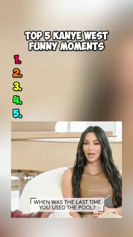 Top 5 Kanye West Funny Moments #top5 #kanyewest #bestmoments #funny #usa #fyp 