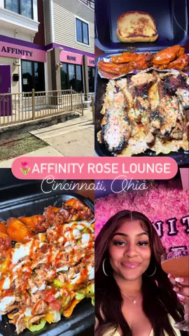 🌷 Allow me to introduce you to Affinity Rose Lounge  ✨ What I Got:: • 🍹 Peach Margarita • 🌮 Fried Catfish Taco • 🍗 Wings & Fries  • 🍣 Salmon Nachos  • 🐑 Lamb Chop Alfredo  💨 Hookah Available 📍 Affinity Rose Lounge ( @affinityroselounge2 ) 7604 Reading Rd. Cincinnati, Ohio 45237 💕 Follow me to discover more food & drinks  #FoodiesWithACutie X #AffinityRoseLounge #cincinnati #cincy #513Eats #cincinnatioh #Ohio #cincinnatiinfluencer #cincyinfluencer #cincyfoodie #cincylocal #cincinnatifoodie #cincyeats #cincinnatieats #cincyfood #cincinnatifood  #instafoodie #foodblogger #foodblog #Cutie #cutiethefoodie 