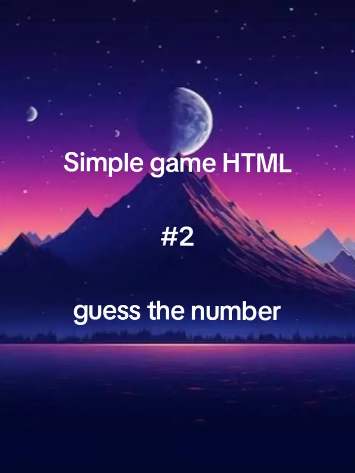 simple game HTML ~ guess the number #html #coding #programer #fyp  . @fathur_ 