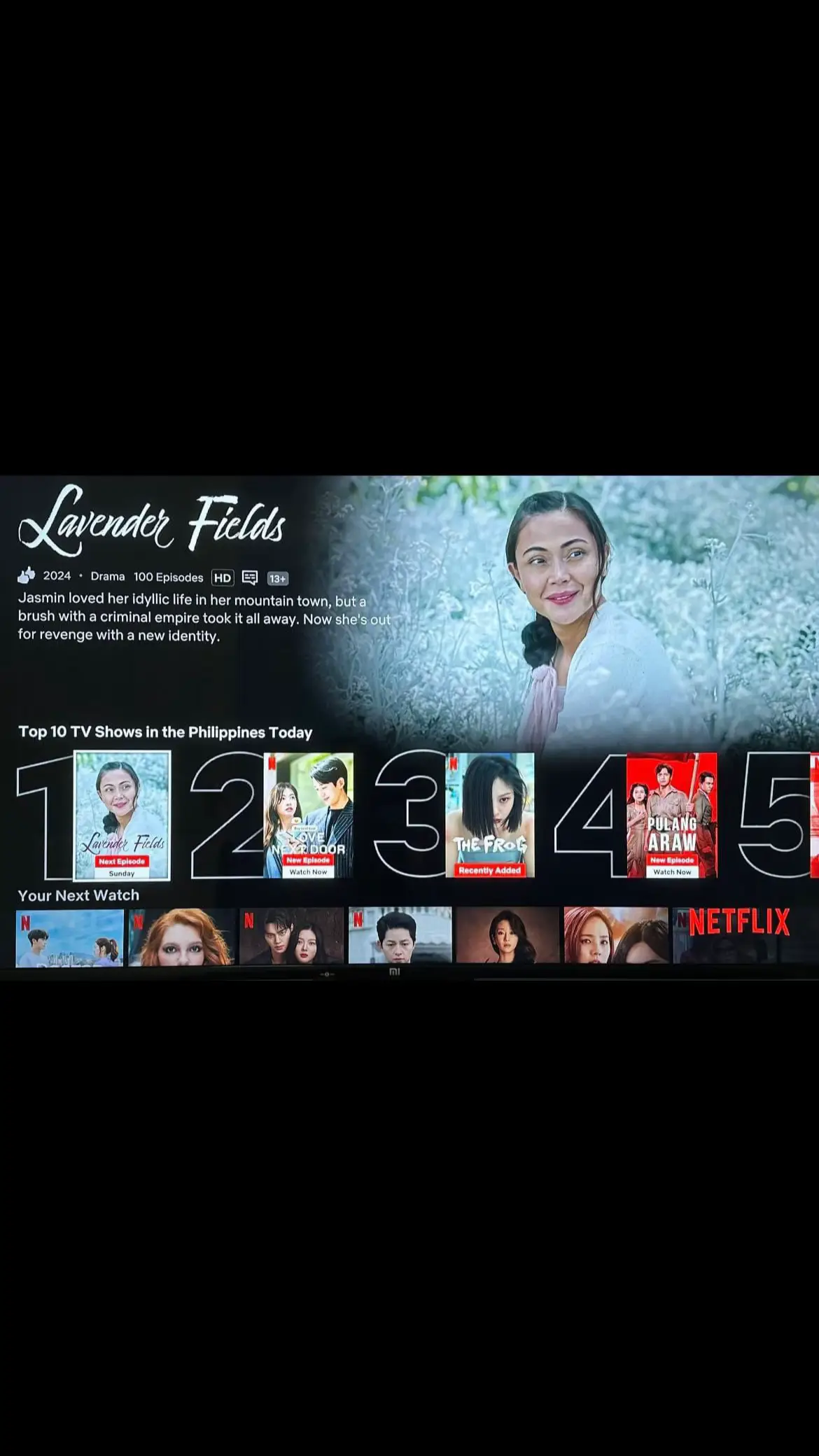 JUST IN: #LavenderFields nangungunang TV Show ng Netflix Philippines! Sa debut nito sa Top10 list ay inukopa agad ng Lavender Fuelds ang No.1 spot, dahil dito sino solidify nito ang pagiging solid content creator ng ABS-CBN Studios sa Netflix dahil ito na ang ikatlong pagkakataon na nag debut sa No.1 spot ang lahat ng bagong Teleseryes, una na rito nag #2GoodToBeTrue at #CantBuyMeLove Maraming salamat mga Kapamilya! 🔥👏👏👏