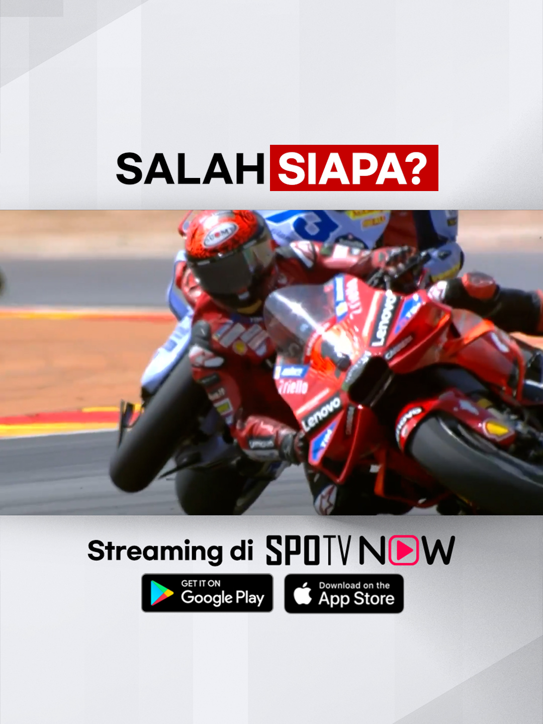 #MotoGP 🏍 - Lagi merebutkan P3, Alex Marquez & Pecco Bagnaia saling senggol dan alami crash yang cukup parah. Semoga mereka berdua tidak cedera parah 🙏 #AragonGP 🇪🇸 Saksikan Balap MotoGP™ di SPOTV NOW! Follow kami untuk konten EKSKLUSIF MotoGP™ lainnya! 🏍🏁 #SPOTV #SPOTVIndonesia #Motorsport #OlahragaTikTok #SportsonTikTok