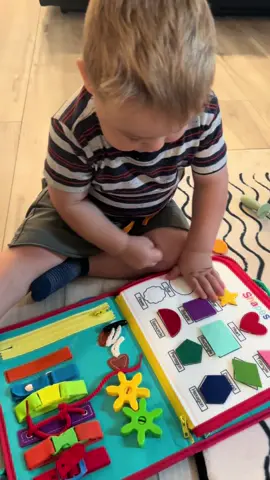 So great for travel with my boys! #Montessori #montessorimom #busyboard #travelbusyboard #momhacks #mommusthaves #tiktokshopfinds 