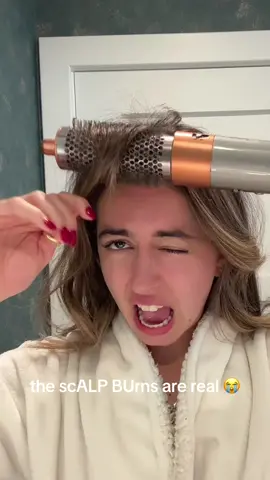 Heres a sneak peek on why I have been screaming on tiktok lately <3  #stylingbangs #voluminoushair #dysonairwrap #girlhood 