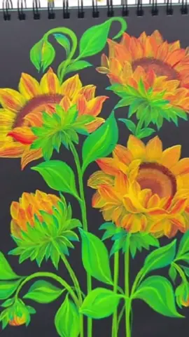 Sunflower 3D paintijg art drawing 🌻🌻👓🎨. #color #sunflower #drawing #paint #art #foryou #viral #flowers #trending #3d #painting 