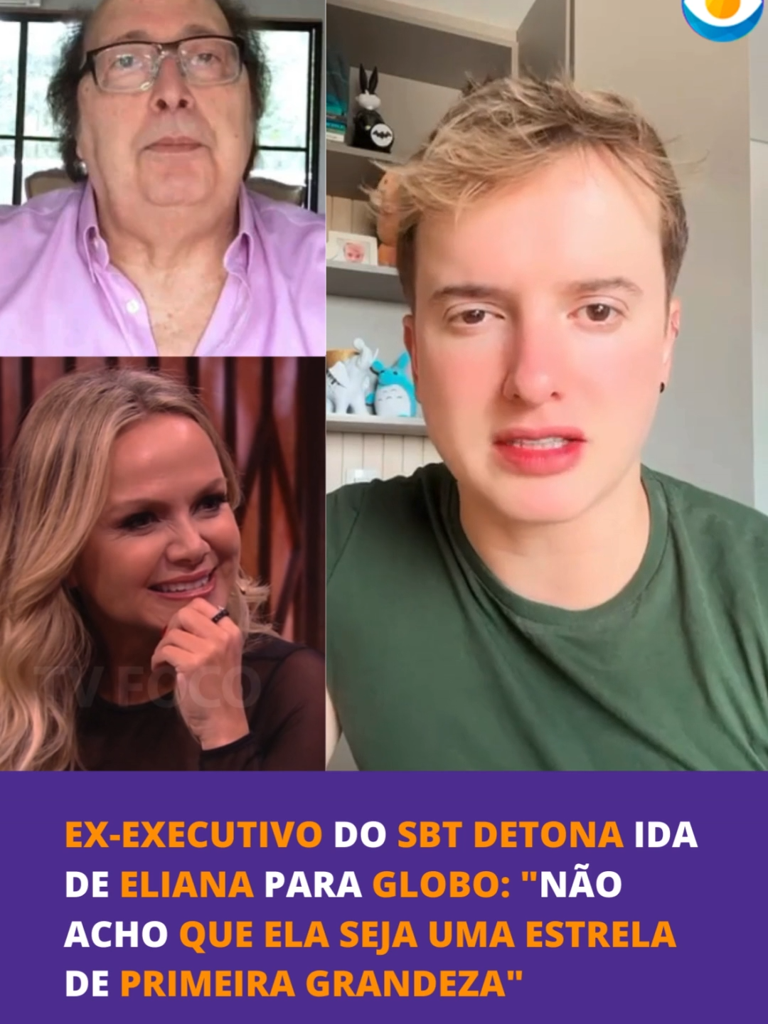 #famosos - E você? Concorda com a opinião de Luciano sobre a Eliana? 🤔