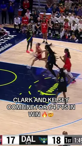 Clark and Kelsey went OFF tonight. 🔥 (via @WNBA) #WNBA #bball #basketball #hoops 