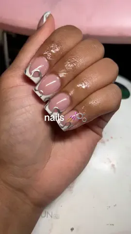 when u are your own nail tech 💅🏽🫧  #nailtech #frenchtipnails #demure #gelx #agaloreco #naildesigns 