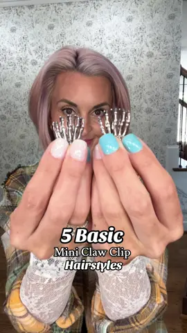 But how cute are these claw clips from Tiktok shop! 5 basic  hairstyles! 🩷 #easyhairstyles #simplehairstyles #halloweenhair #clawcliphairstyles #creatorsearchinsights 