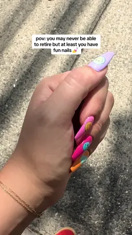 I’m out here paying for my nail tech’s second home and honestly she deserves it 💅 #nailinspo #nailinspo2024 #nails #nailart #colorfulnails #gelx 