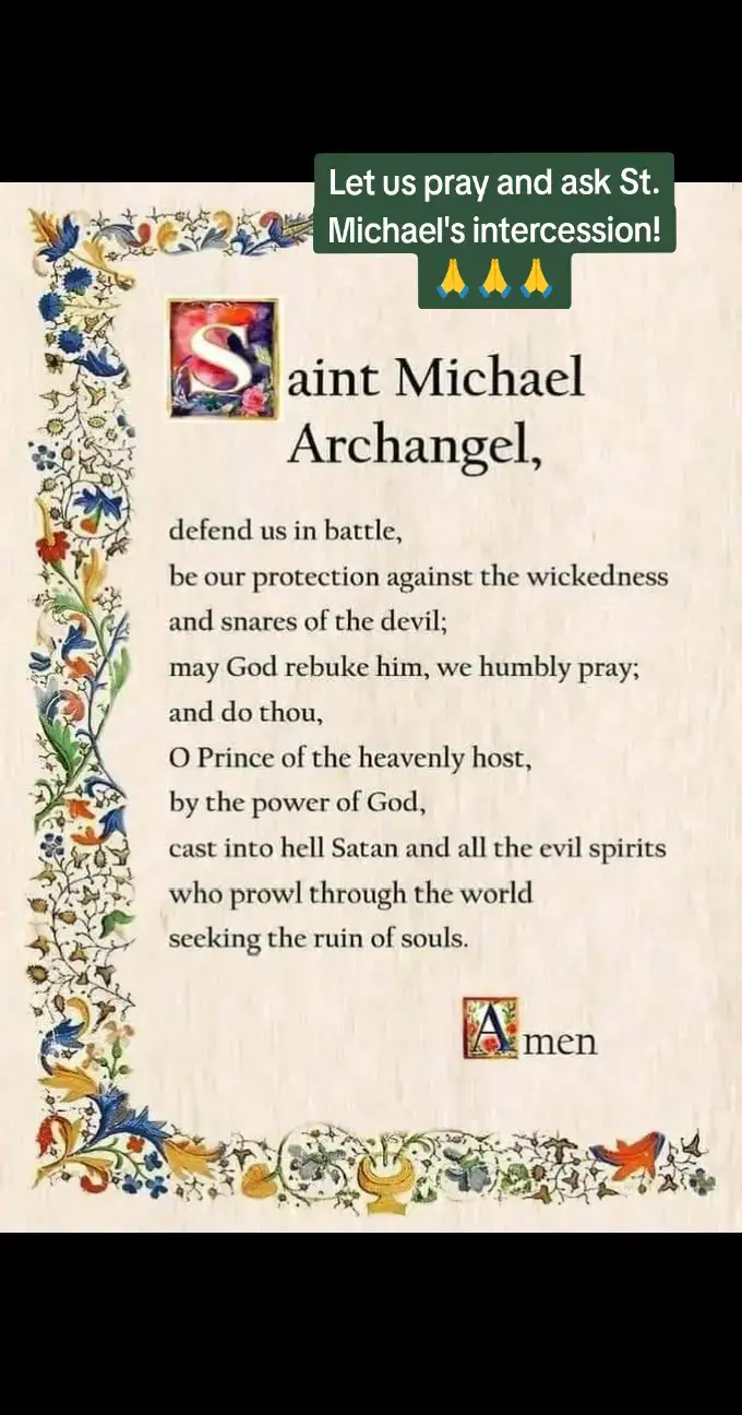 Let us pray and ask St. Michael's intercession! 🙏🙏🙏 #NovenaOnTheGo #Angel #Heaven #Pray #Blessings #Defense #Battle #against #Devil #God #will #help #Divine #power 