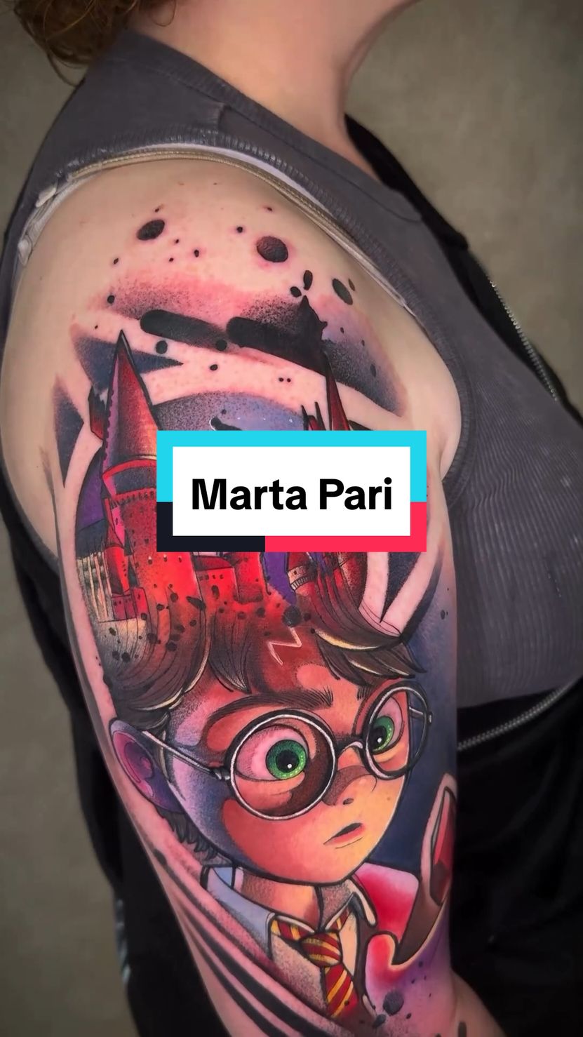 Harry Potter arm tattooed by @Marta Pari  #tattoo #probodysupply #harrypottertattoo #harrypotter 