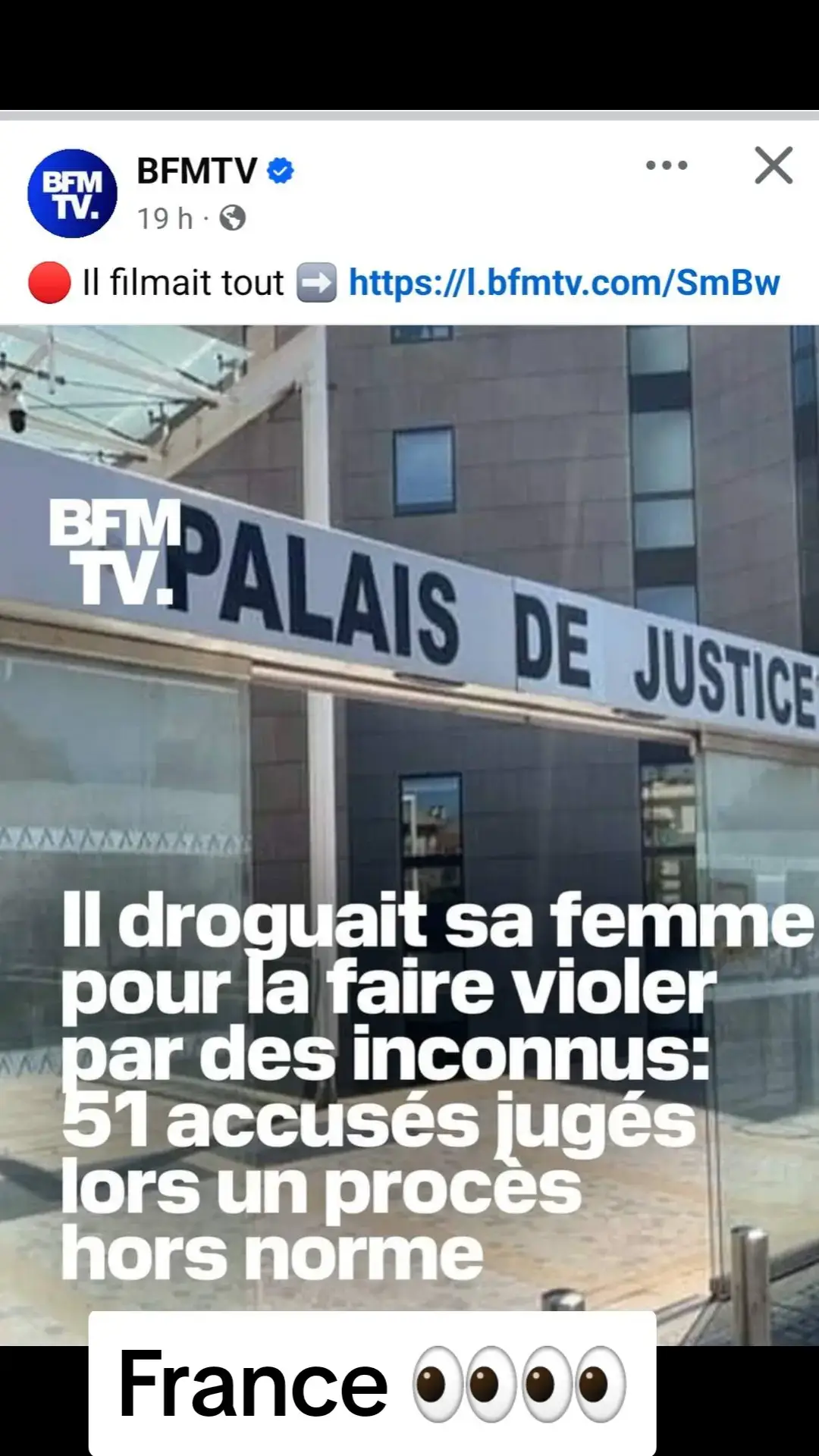 France :Un homme droguait sa femme pour la faire violer par des inconnus. Il filmait tout 👀👀