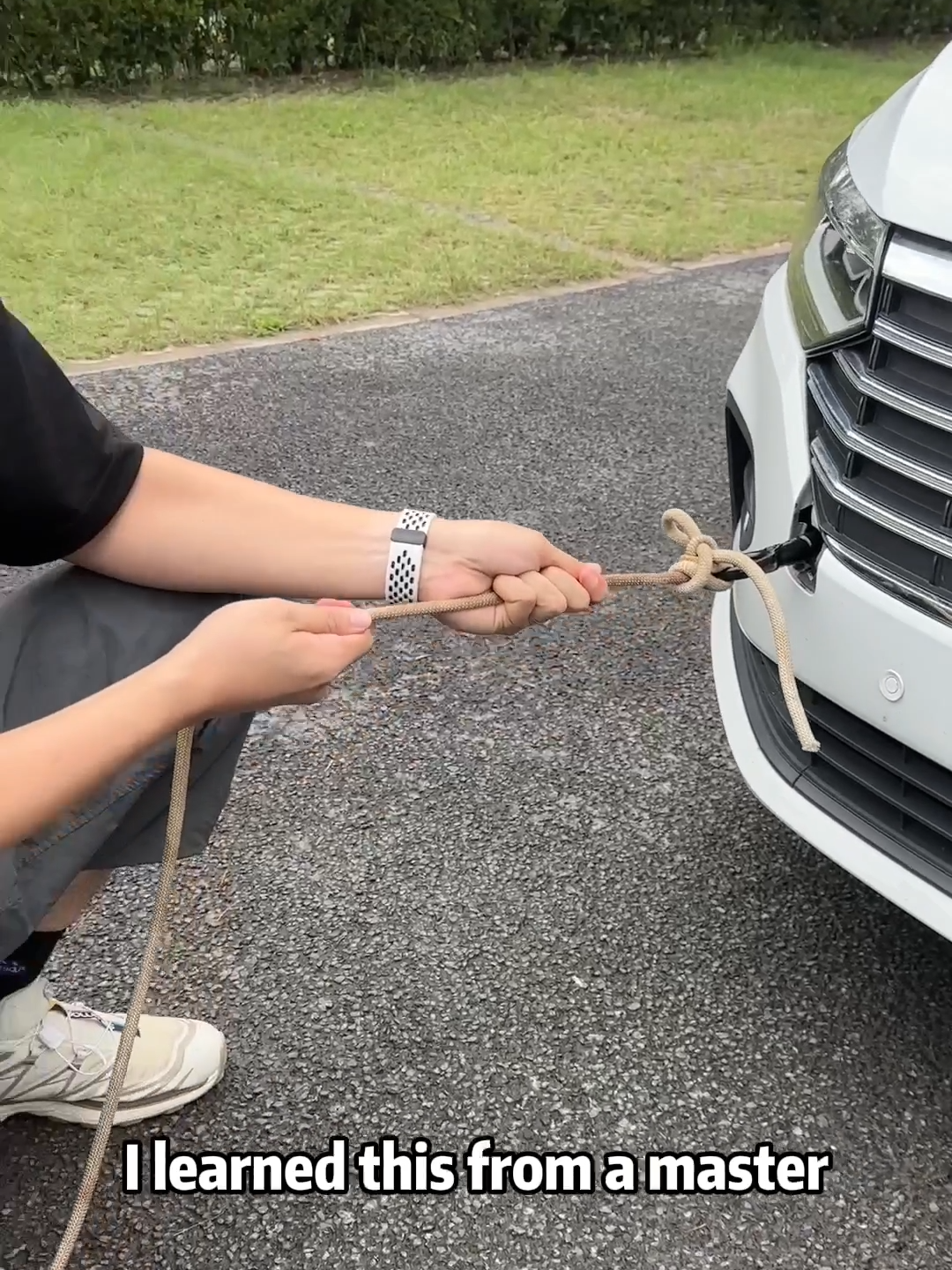 How to tie a car towing rope?#driving #skills #tips #knowledge #fpy