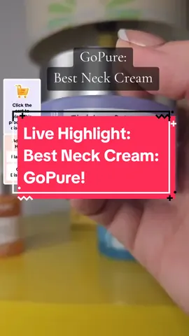 The best neck cream is still on FLASH SALE! If you haven't tried it yet or need to stock up, get yours while it's a lower price!#LIVEhighlights #TikTokLIVE #LIVE #BeautyTok #GOPURE #creatorsearchinsights #neckcream #bestneckcream